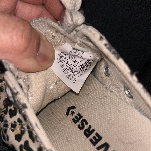 Cheetah Print Converse Low top girls shoes sneakers - Picture 4 of 4